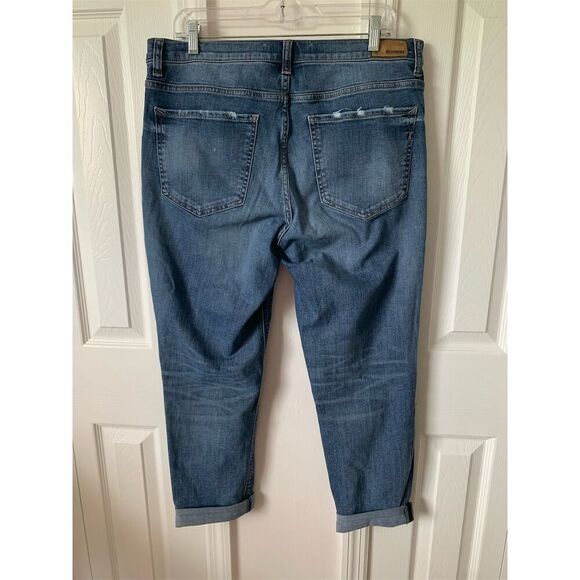 Express Women's Size 12 High-Rise Distressed Girlfriend Jeans Blue - Picture 12 of 12
